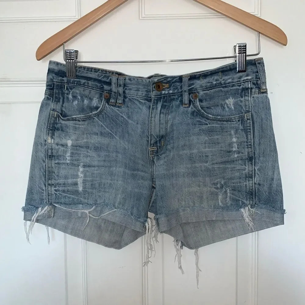 Madewell Distressed Denim Shorts Blue Size 25